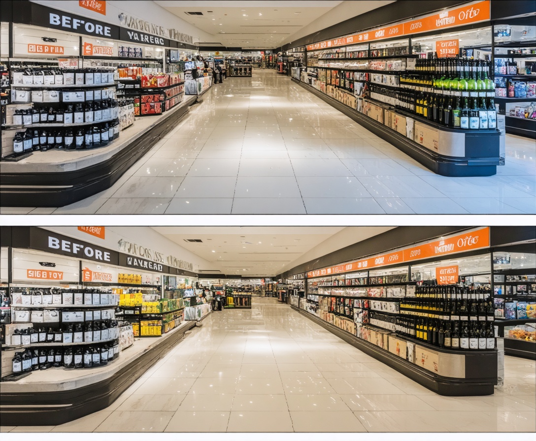 Comparativa de tienda mostrando crecimiento